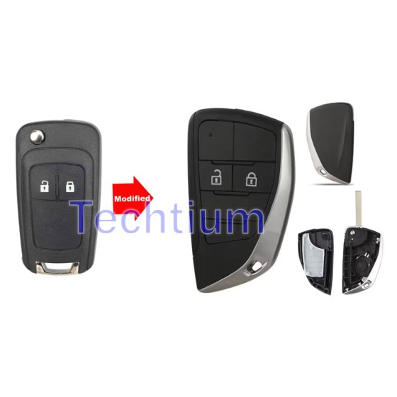 2 botones de la carcasa de la llave de vuelta remota para Buick,Chevrolet