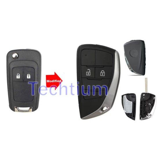 2 botones de la carcasa de la llave de vuelta remota para Buick,Chevrolet