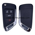 without logo 3+1 button remote flip key shell for Buick