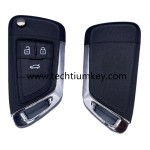 without logo 3 button remote flip key shell for Buick