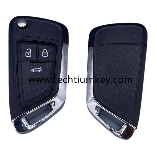 without logo 3 button remote flip key shell for Buick
