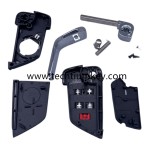 without logo 3 button remote flip key shell for Buick