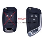 without logo 3 button remote flip key shell for Buick