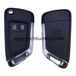 without logo 2 button remote flip key shell for Buick