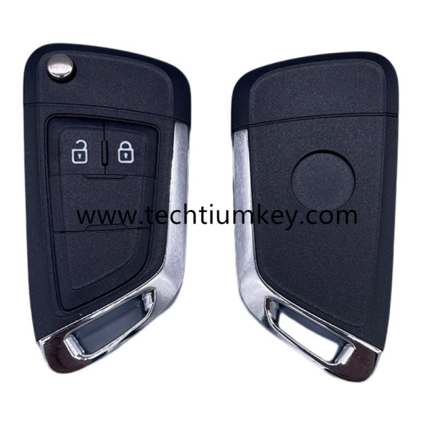 with logo 2 button remote flip key shell for Buick