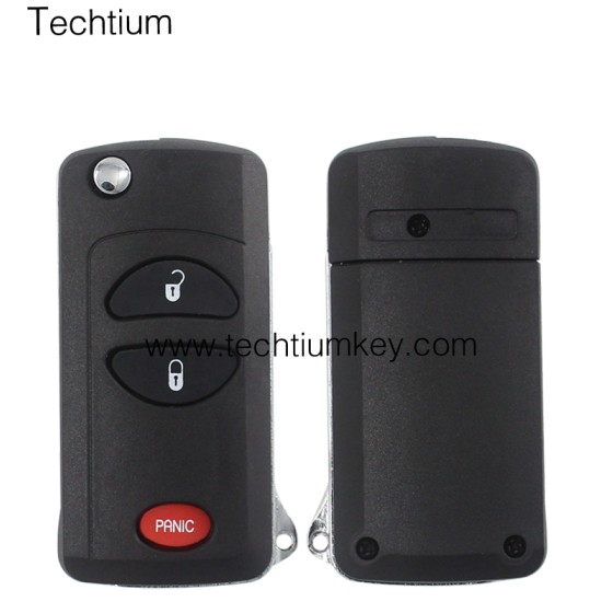 2+1 tombol remote flip key shell untuk Chrysler Dodge Jeep 1998 - 2004 Cherokee Grand Cherokee