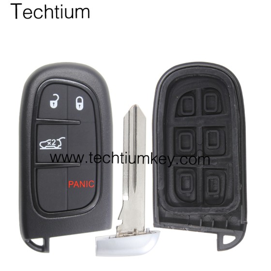NO Battery clamp 3+1 tombol remote key shell untuk Chrysler,Dodge,Jeeep,RAM