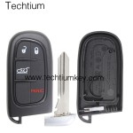NO Battery clamp 3+1 tombol remote key shell untuk Chrysler,Dodge,Jeeep,RAM