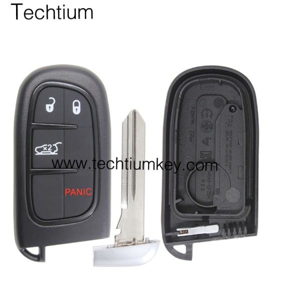 NO Battery clamp 3+1 tombol remote key shell untuk Chrysler,Dodge,Jeeep,RAM