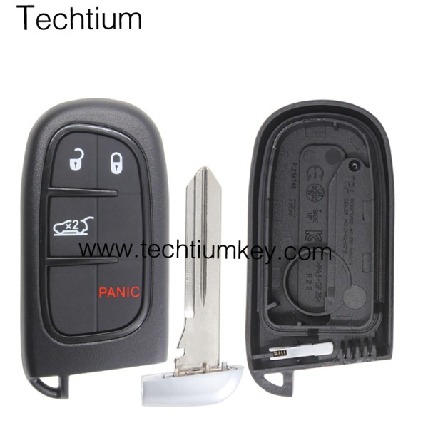 NO Battery clamp 3+1 tombol remote key shell untuk Chrysler,Dodge,Jeeep,RAM