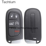 NO Battery clamp Boîtier de clé à distance bouton 4+1 pour Chrysler,Dodge,Jeeep,RAM
