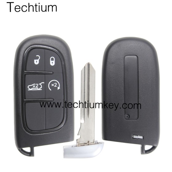 NO Battery clamp 4 tombol remote key shell untuk Chrysler,Dodge,Jeeep,RAM