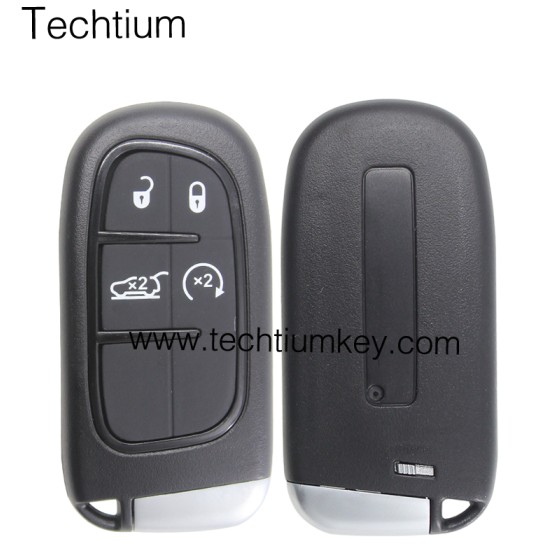 NO Battery clamp 4 tombol remote key shell untuk Chrysler,Dodge,Jeeep,RAM