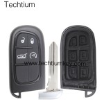 NO Battery clamp 4 botón carcasa de llave remota para Chrysler,Dodge,Jeeep,RAM