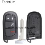 NO Battery clamp 3+1 button remote key shell for Chrysler,Dodge,Jeeep,RAM