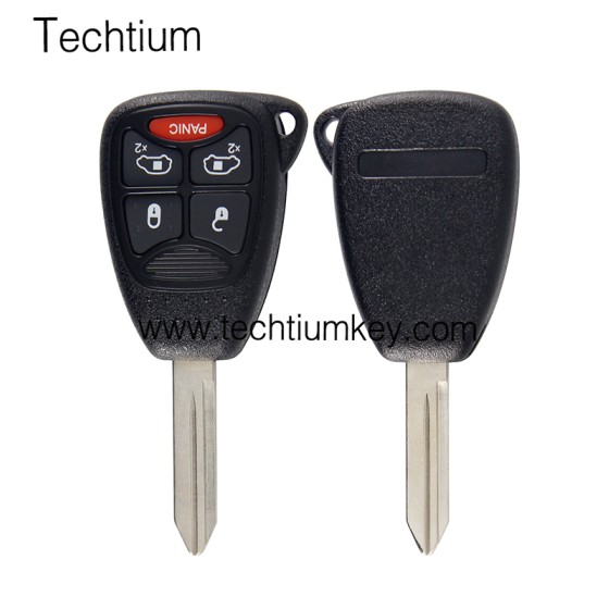 DODGE Logo with battery clamp 4+1 button remote key shell for Chrysler