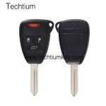 DODGE Logo with battery clamp 3+1 button remote key shell for Chrysler