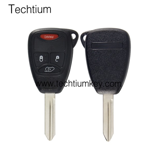 DODGE Logo with battery clamp 3+1 button remote key shell for Chrysler