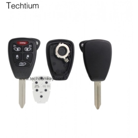 with battery clamp 5+1 button remote key shell for Chrysler