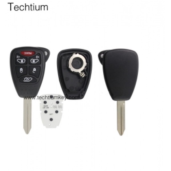 with battery clamp 5+1 button remote key shell for Chrysler