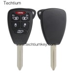 with battery clamp 5+1 button remote key shell for Chrysler
