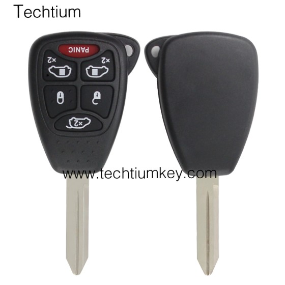 with battery clamp 5+1 button remote key shell for Chrysler