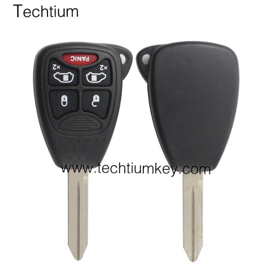 with battery clamp 4+1 button remote key shell for Chrysler