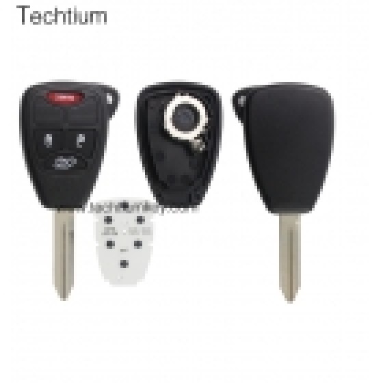 with battery clamp 3+1 button remote key shell for Chrysler