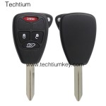 with battery clamp 3+1 button remote key shell for Chrysler