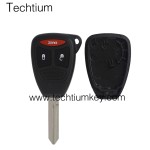No battery clamp 2+1 button remote key shell for Chrysler