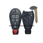 with Chrysler LOGO 6+1 button remote key shell for Chrysler/Dodge/Jeep
