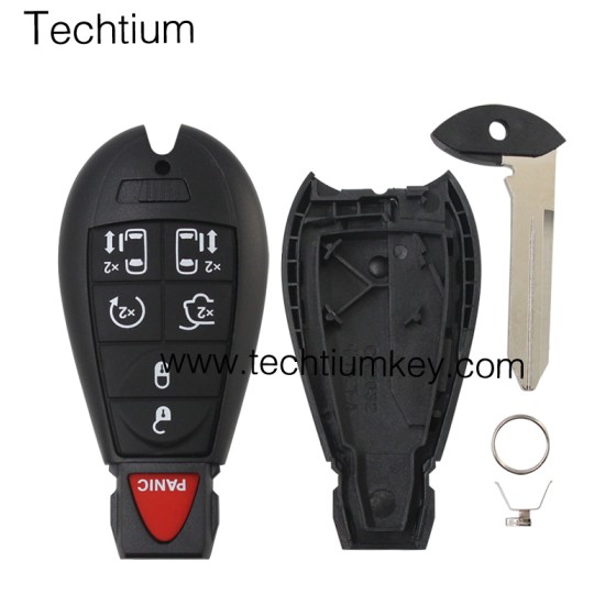 NO LOGO 6+1 button remote key shell for Chrysler/Dodge/Jeep