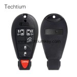 with JEEP LOGO 5+1 button remote key shell for Chrysler/Dodge/Jeep