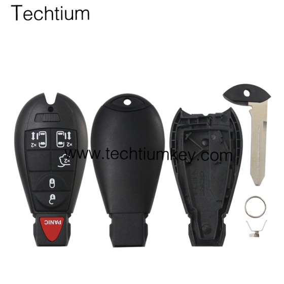 NO LOGO 5+1 button remote key shell for Chrysler/Dodge/Jeep