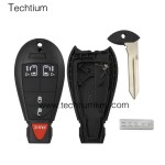 with DODGE LOGO 4+1 button remote key shell for Chrysler/Dodge/Jeep