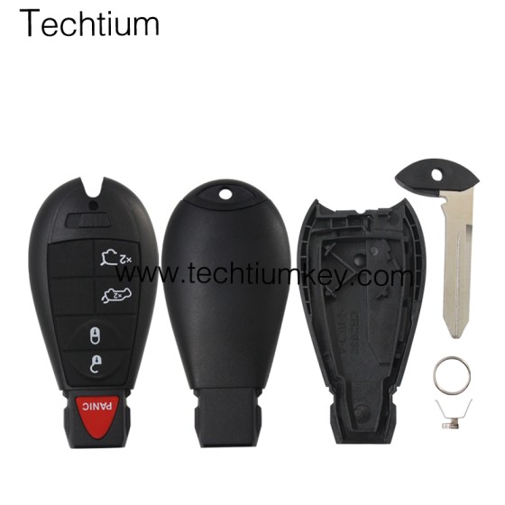 NO LOGO 4+1 button remote key shell for Chrysler/Dodge/Jeep
