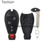 NO LOGO 4+1 button remote key shell for Chrysler/Dodge/Jeep