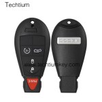 with DODGE LOGO 4+1 button remote key shell for Chrysler/Dodge/Jeep