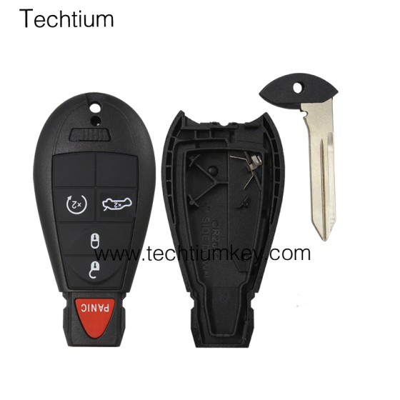 with JEEP LOGO 4+1 button remote key shell for Chrysler/Dodge/Jeep