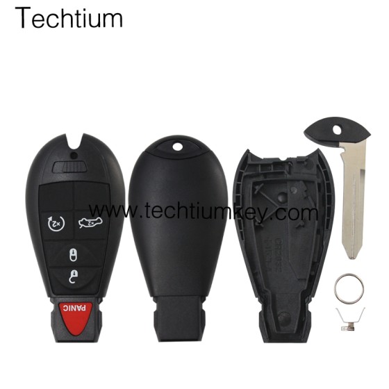 NO LOGO 4+1 button remote key shell for Chrysler/Dodge/Jeep