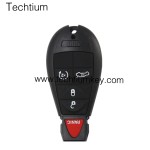 NO LOGO 4+1 button remote key shell for Chrysler/Dodge/Jeep