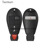with Chrysler LOGO 3+1 button remote key shell for Chrysler/Dodge/Jeep