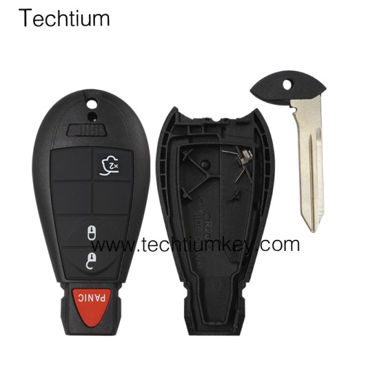 with JEEP LOGO 3+1 button remote key shell for Chrysler/Dodge/Jeep