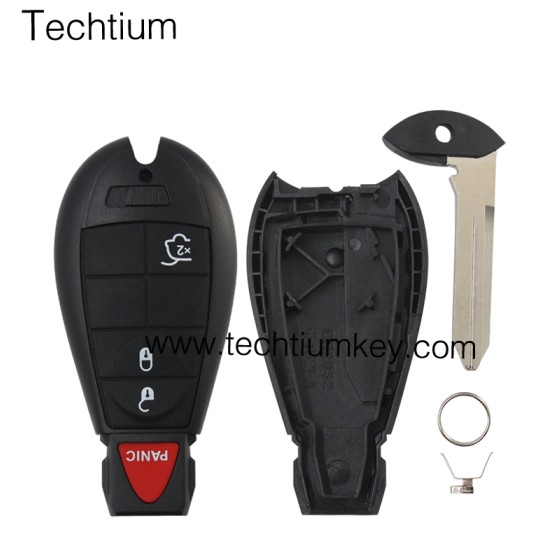 NO LOGO 3+1 button remote key shell for Chrysler/Dodge/Jeep