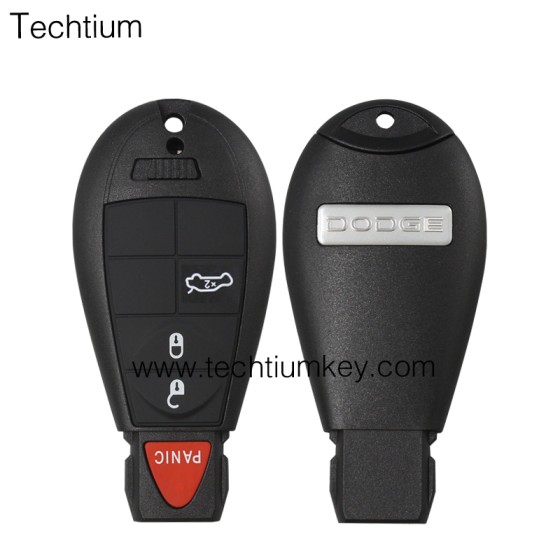 with DODGE LOGO 3+1 button remote key shell for Chrysler/Dodge/Jeep