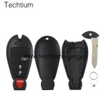 NO LOGO 3+1 button remote key shell for Chrysler/Dodge/Jeep