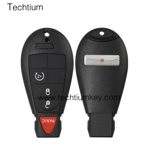 with Chrysler LOGO 3+1 button remote key shell for Chrysler/Dodge/Jeep