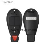 with DODGE LOGO 2+1 button remote key shell for Chrysler/Dodge/Jeep