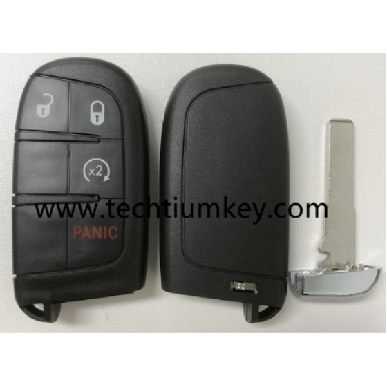 433Mhz 4A chip FCC:M3N-40821302 3+1  button remote key for 2015-2021 Jeep Renegade
