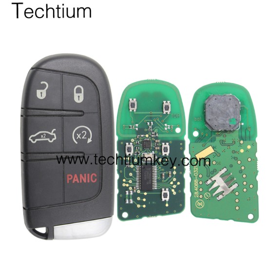 433Mhz 46 chip FCC:M3N40821302 keyless 4+1 button remote key for Jeep 2014-2018